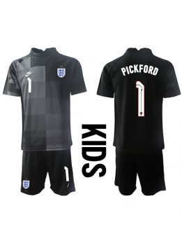 Otroški Nogometna dresi replika Anglija Jordan Pickford #1 Vratar Domači SP 2022 Kratek rokav (+ hlače)